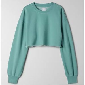 NEW Aritzia TNA Cozy Fleece Boyfriend Cropped Sweatshirt